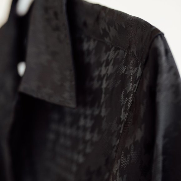 Storia Monochromatic Houndstooth Mini Dress - Picture 4 of 9